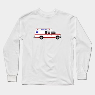 White Ambulance Econoline type 2 basic Long Sleeve T-Shirt